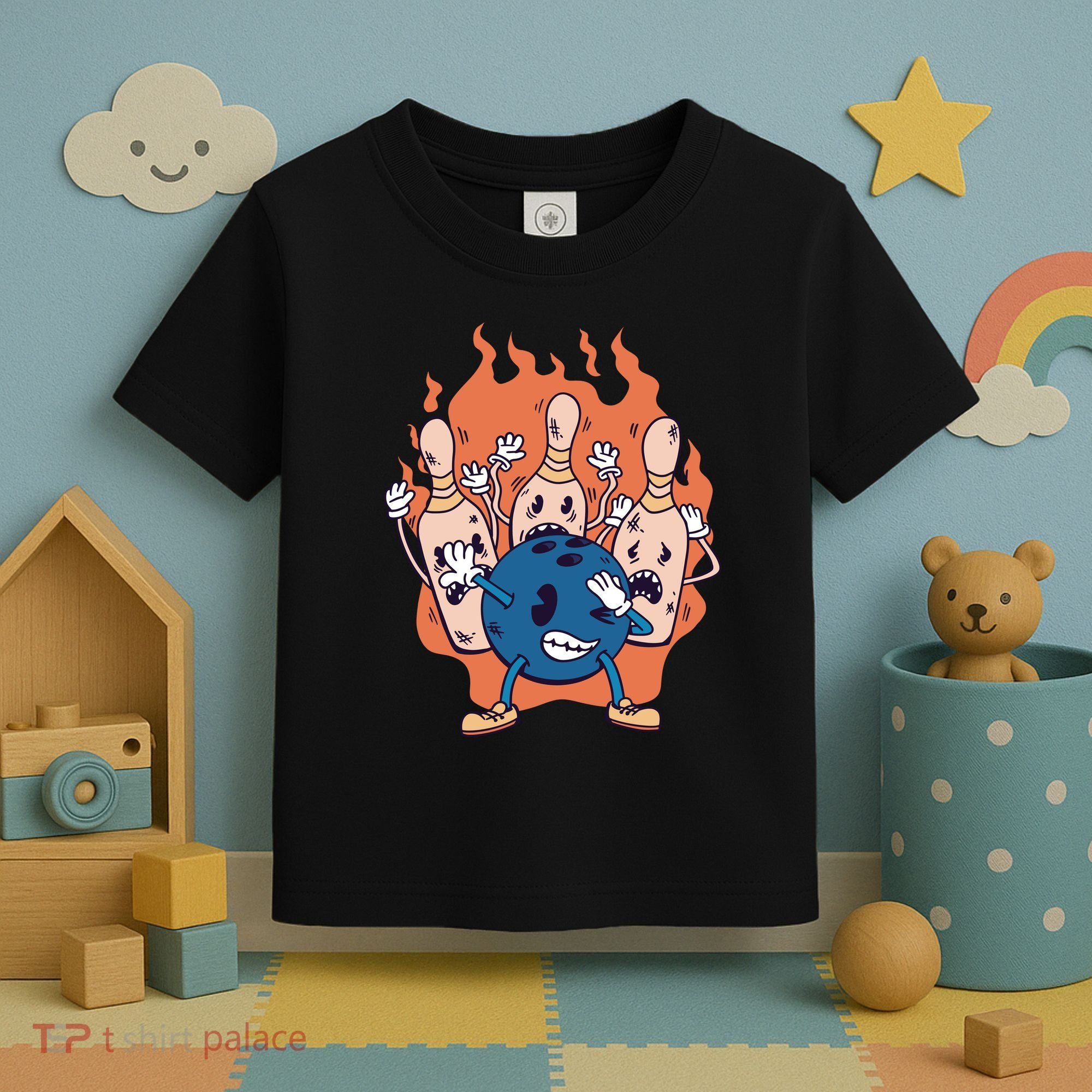 Bowling Ball And Pins Dabbing Toddler T-Shirt