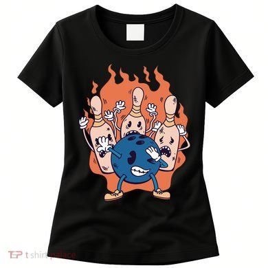 Bowling Ball And Pins Dabbing Women's T-Shirt