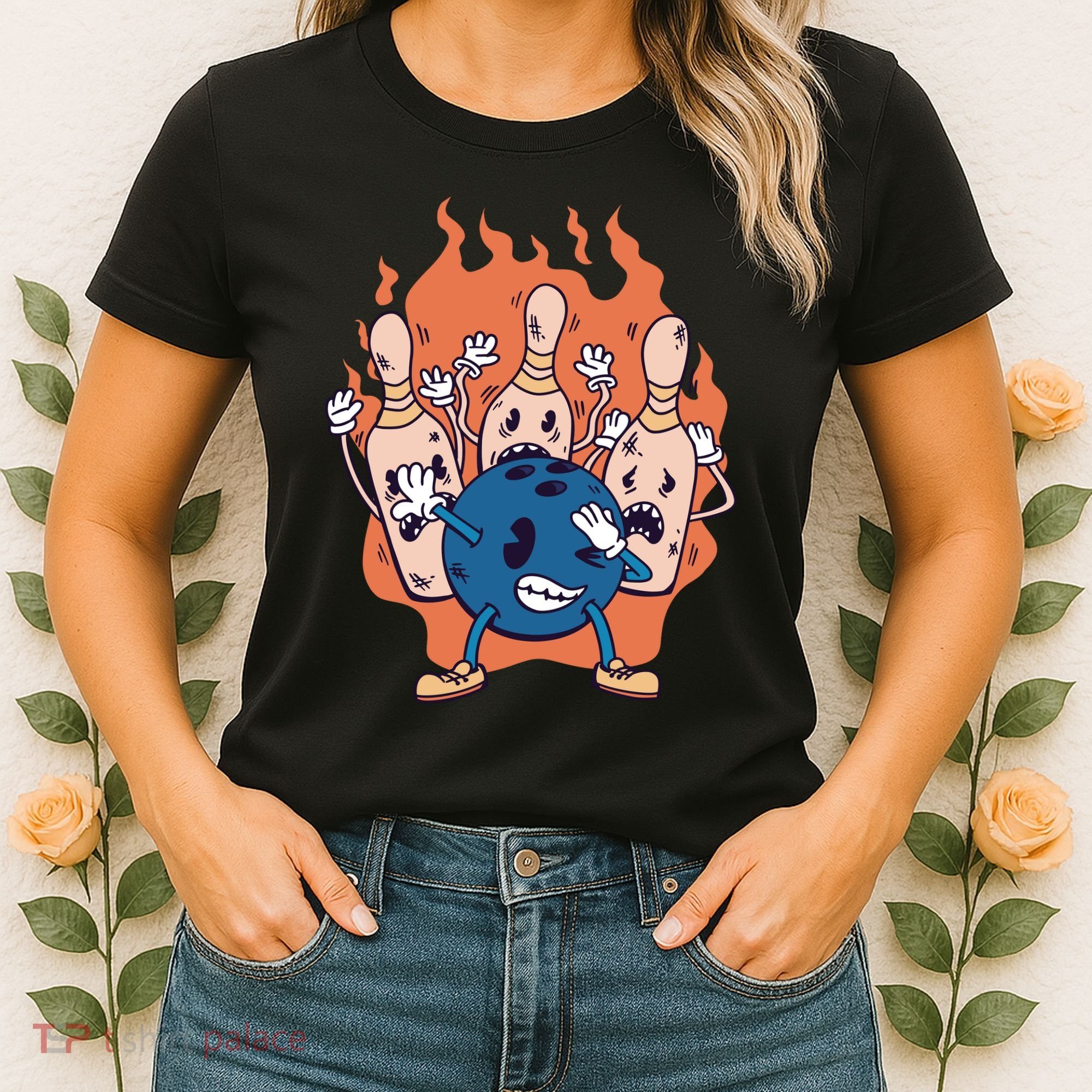 Bowling Ball And Pins Dabbing Women's T-Shirt