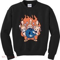 Bowling Ball And Pins Dabbing Kids Sweatshirt thumb 0