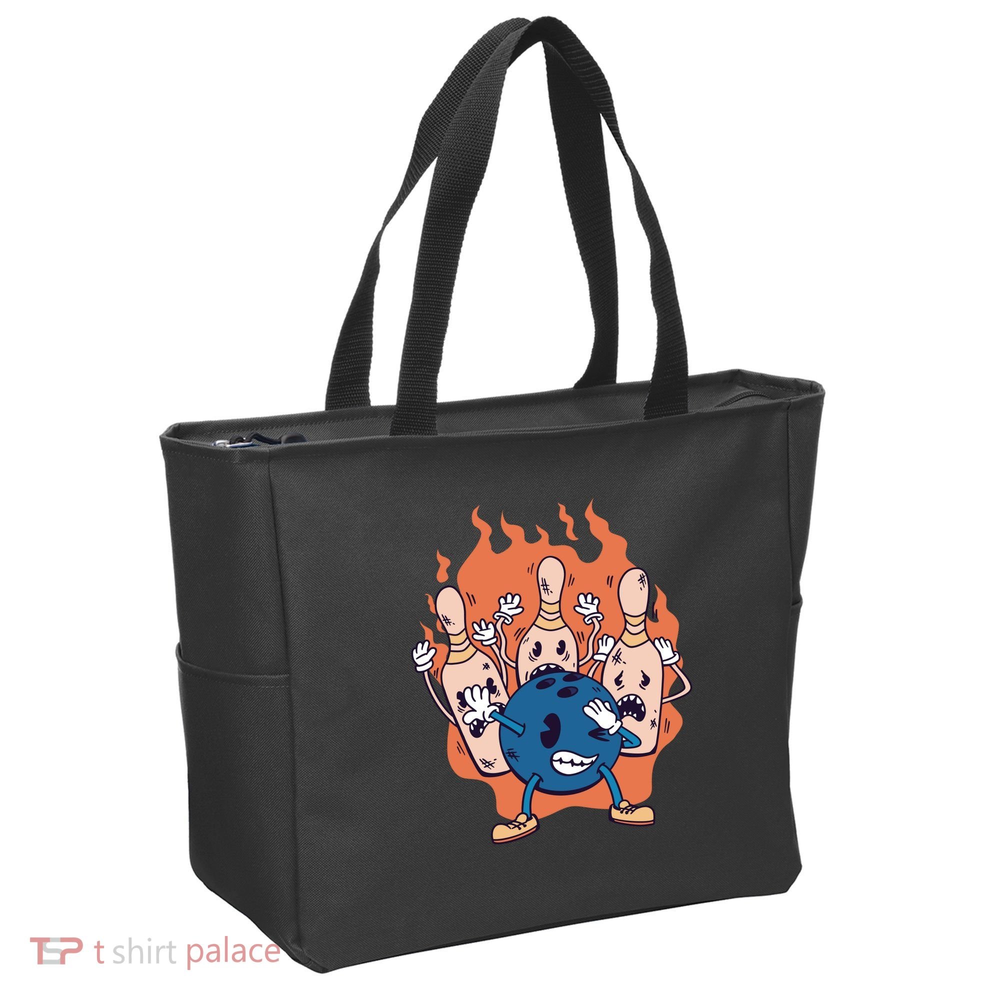 Bowling Ball And Pins Dabbing Tote Bag
