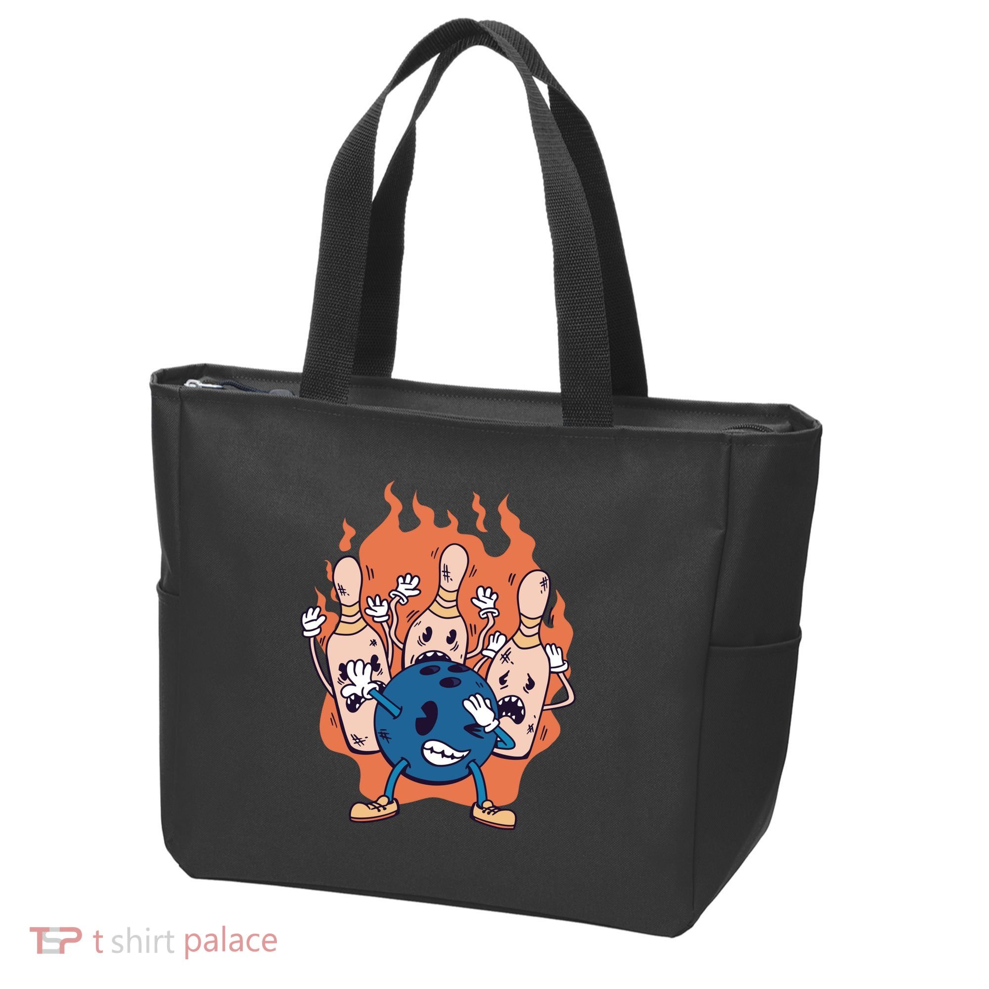 Bowling Ball And Pins Dabbing Tote Bag