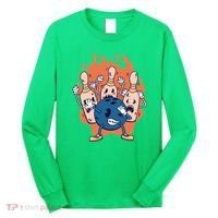 Bowling Ball And Pins Dabbing Long Sleeve Shirt thumb 0