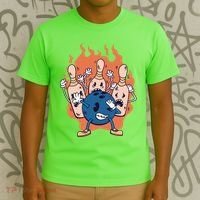 Bowling Ball And Pins Dabbing T-Shirt thumb 3