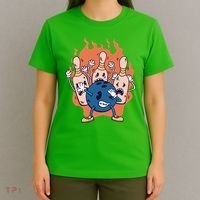 Bowling Ball And Pins Dabbing T-Shirt thumb 4