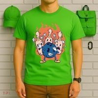 Bowling Ball And Pins Dabbing T-Shirt thumb 6