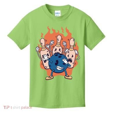 Bowling Ball And Pins Dabbing Kids T-Shirt