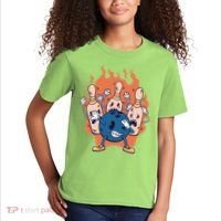 Bowling Ball And Pins Dabbing Kids T-Shirt thumb 2