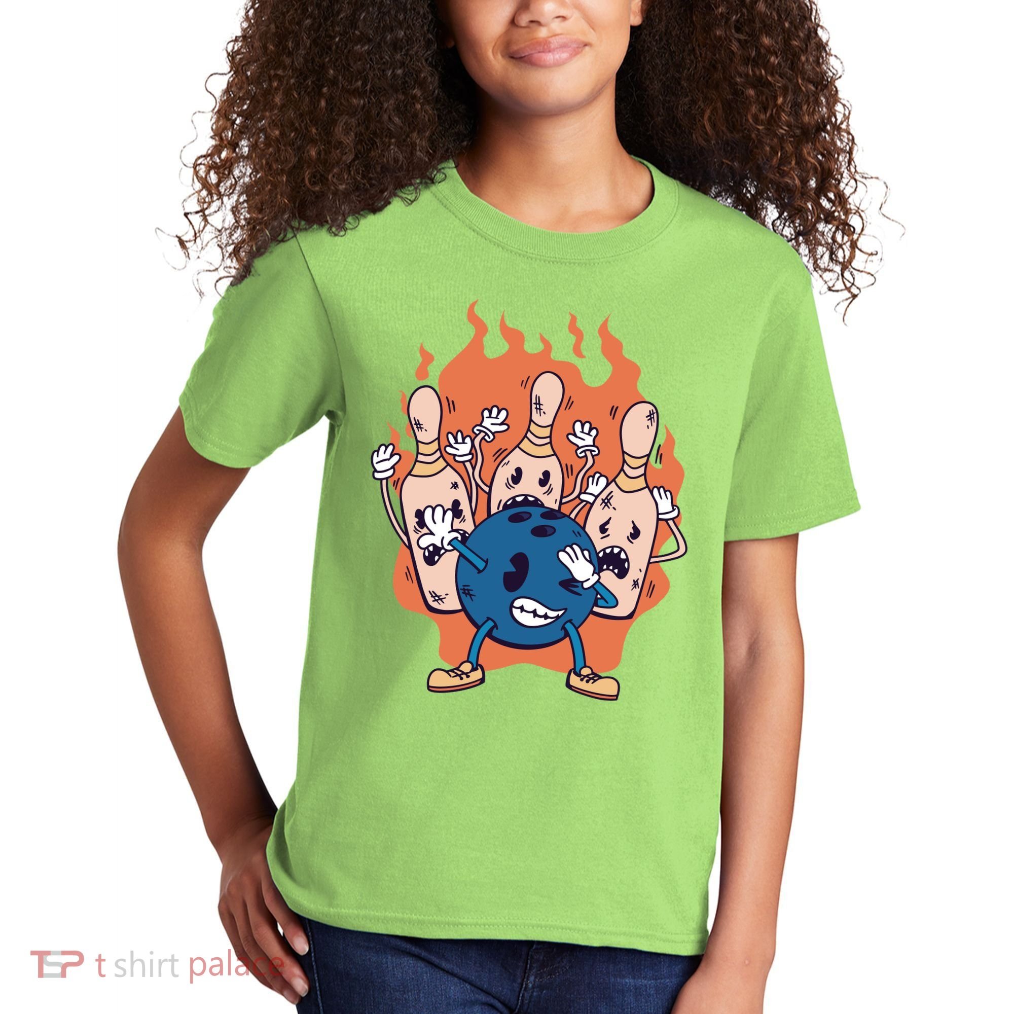 Bowling Ball And Pins Dabbing Kids T-Shirt