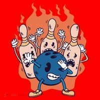 Bowling Ball And Pins Dabbing Santa Hat thumb 1