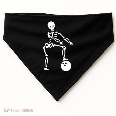 Bowling Ball Floss like A Boss Skeleton USA-Made Doggie Bandana