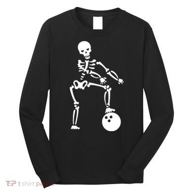 Bowling Ball Floss like A Boss Skeleton Long Sleeve Shirt