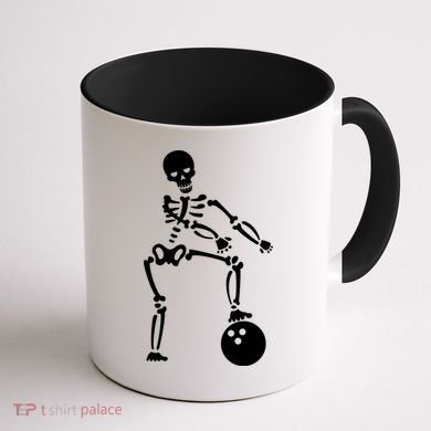 Bowling Ball Floss like A Boss Skeleton Coffee Mug back