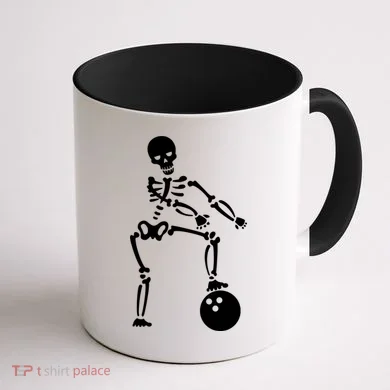 Bowling Ball Floss like A Boss Skeleton Coffee Mug back