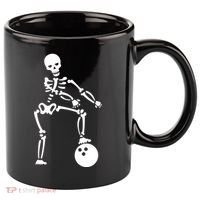 Bowling Ball Floss like A Boss Skeleton 11oz C Handle Ceramic Mug thumb 0