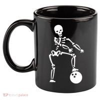 Bowling Ball Floss like A Boss Skeleton 11oz C Handle Ceramic Mug thumb 2