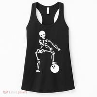 Bowling Ball Floss like A Boss Skeleton Women's Tank Top thumb 0