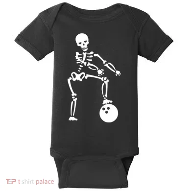 Bowling Ball Floss like A Boss Skeleton Baby Bodysuit
