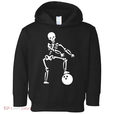 Bowling Ball Floss like A Boss Skeleton Toddler Hoodie