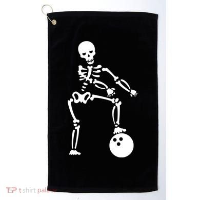 Bowling Ball Floss like A Boss Skeleton Golf Towel