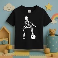Bowling Ball Floss like A Boss Skeleton Toddler T-Shirt thumb 3