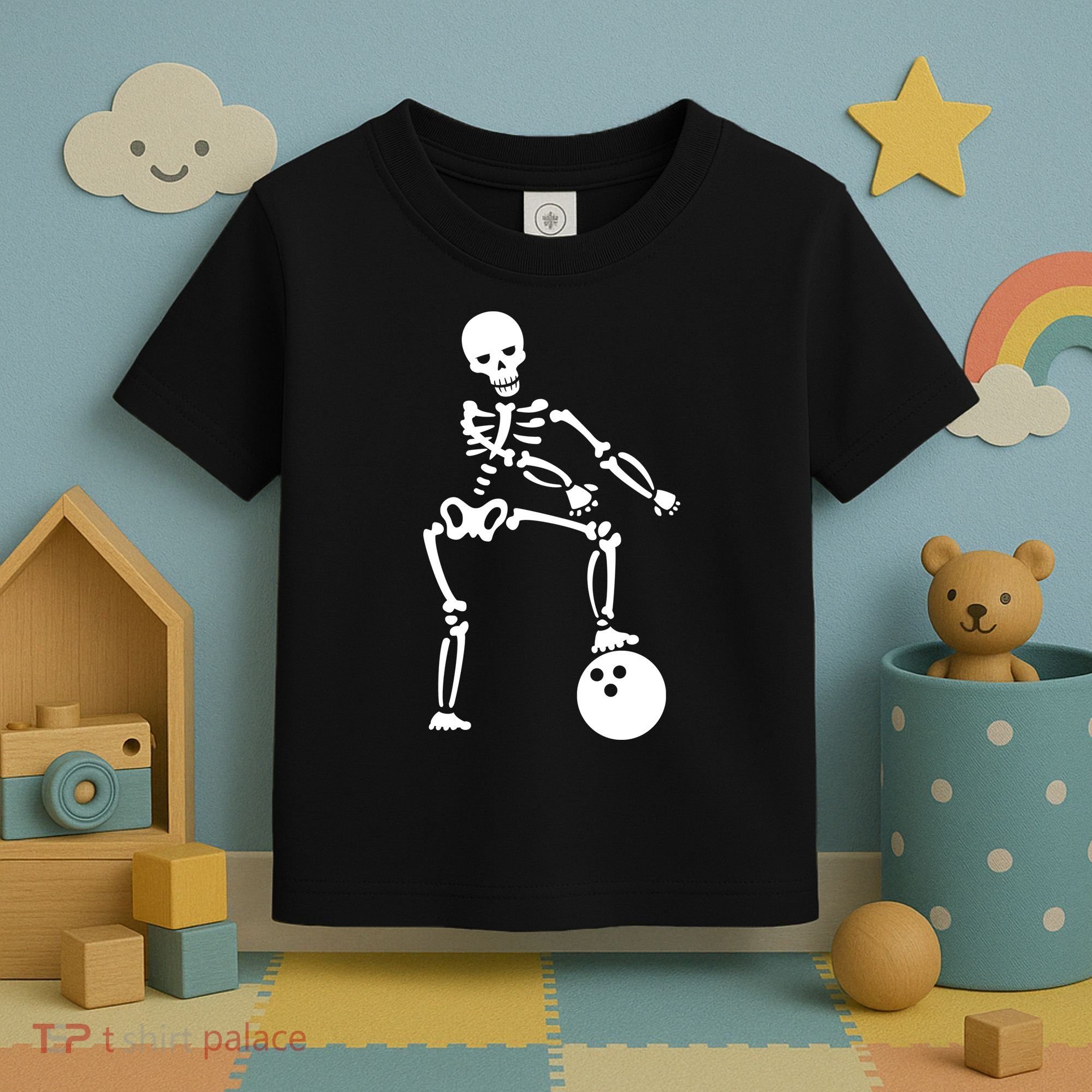 Bowling Ball Floss like A Boss Skeleton Toddler T-Shirt