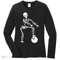 Bowling Ball Floss like A Boss Skeleton Women's Long Sleeve Shirt thumb 0