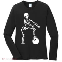 Bowling Ball Floss like A Boss Skeleton Women's Long Sleeve Shirt thumb 0