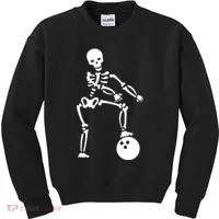 Bowling Ball Floss like A Boss Skeleton Kids Sweatshirt thumb 0