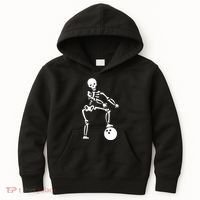 Bowling Ball Floss like A Boss Skeleton Kids Hoodie thumb 0