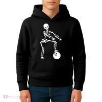 Bowling Ball Floss like A Boss Skeleton Kids Hoodie thumb 4