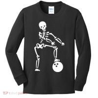 Bowling Ball Floss like A Boss Skeleton Kids Long Sleeve Shirt thumb 0