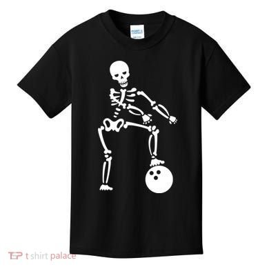 Bowling Ball Floss like A Boss Skeleton Kids T-Shirt