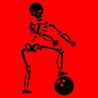 Bowling Ball Floss like A Boss Skeleton Santa Hat thumb 1