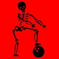 Bowling Ball Floss like A Boss Skeleton Santa Hat thumb 1