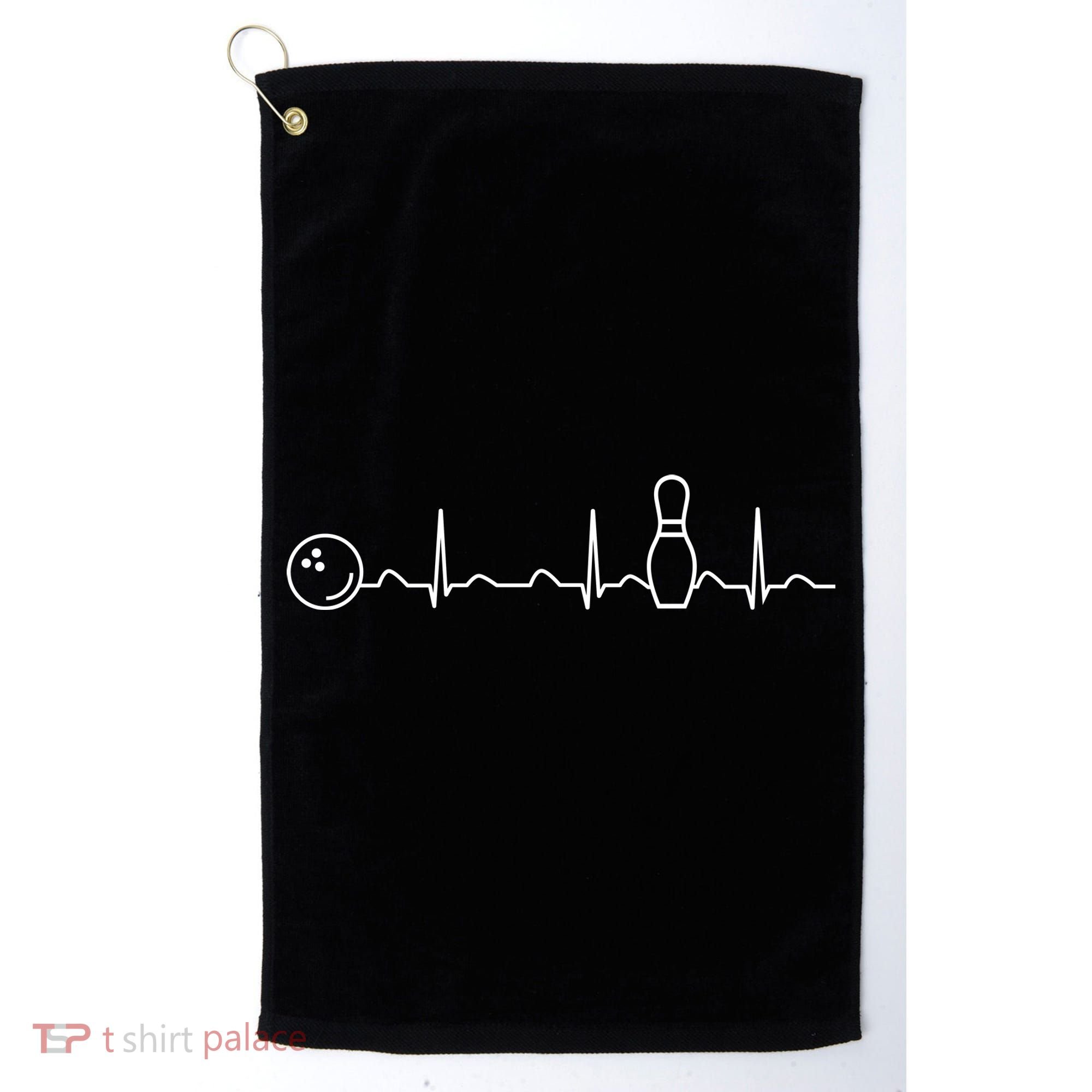 Bowling Lifeline Heartbeat Pulse Golf Towel
