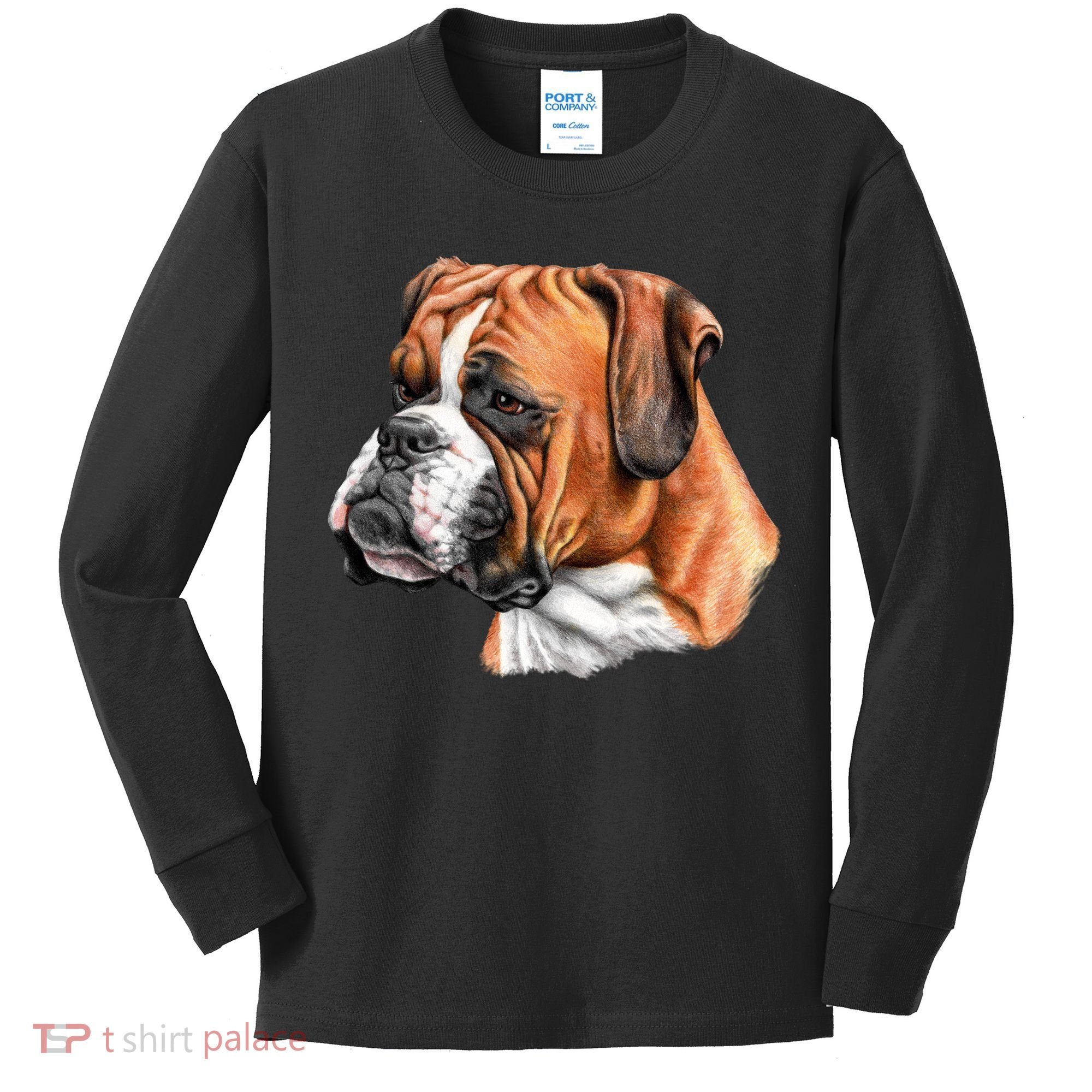 Boxer Face Kids Long Sleeve Shirt