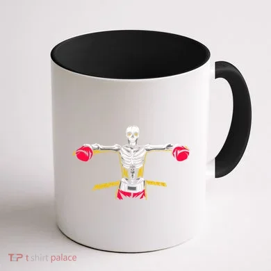 Boxing Skeleton Coffee Mug back