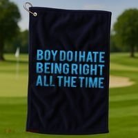 Boy Do I Hate Being Right All The Time Golf Towel thumb 1