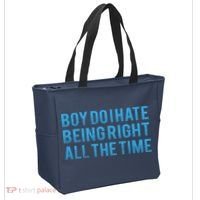 Boy Do I Hate Being Right All The Time Tote Bag thumb 2