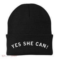 Barack Obama Yes She Can Kamala Harris Beanie thumb 0