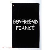 Boyfriend Fiance Engagement Party Golf Towel thumb 0