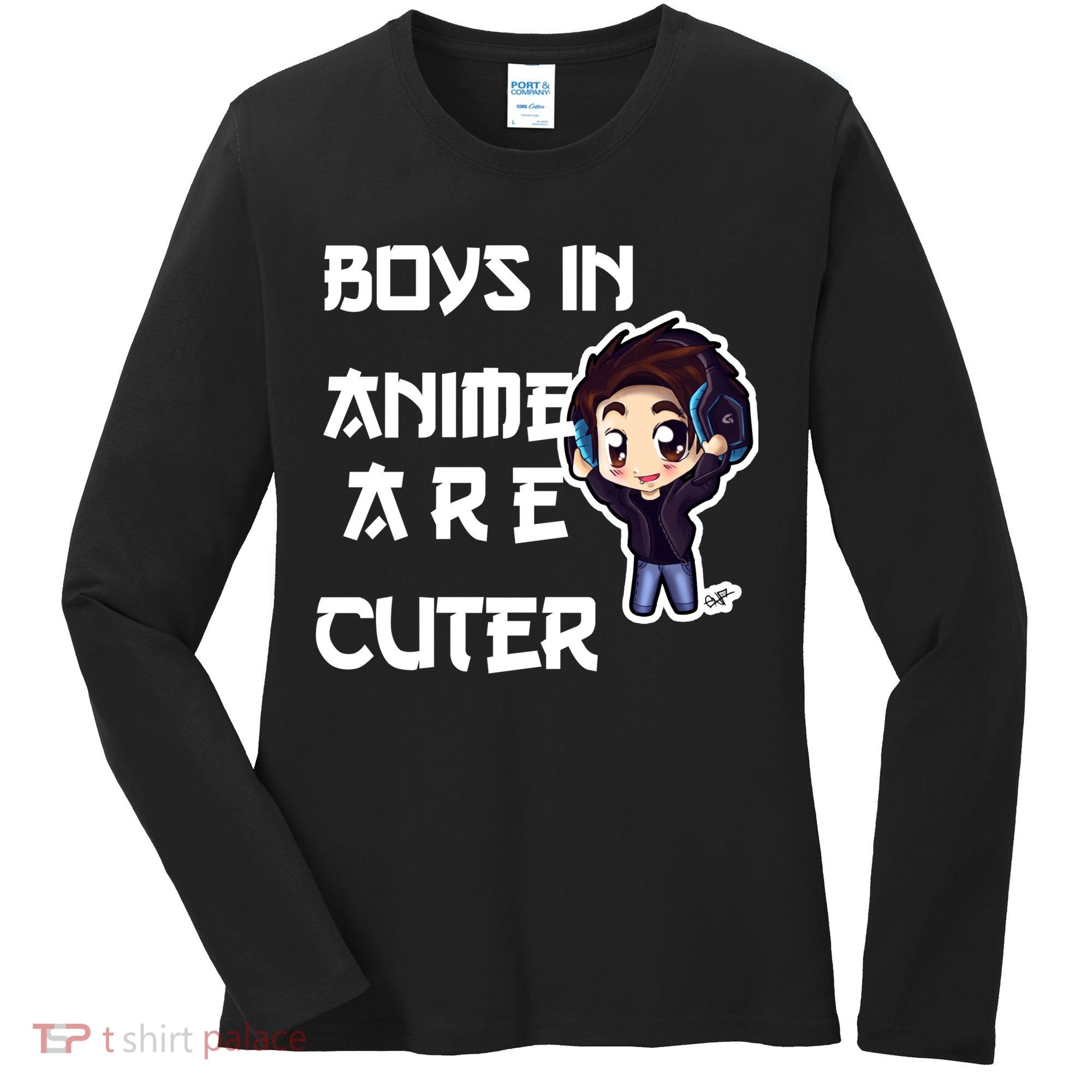 Boys In Anime Are Cuter Women's Long Sleeve Shirt