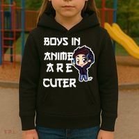 Boys In Anime Are Cuter Kids Hoodie thumb 3