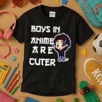 Boys In Anime Are Cuter Kids T-Shirt thumb 3