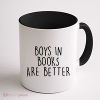 Boys In Books Are Better Funny Coffee Mug thumb 1