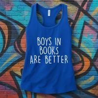 Boys In Books Are Better Funny Women's Tank Top thumb 3