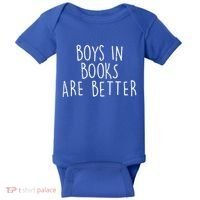 Boys In Books Are Better Funny Baby Bodysuit thumb 0