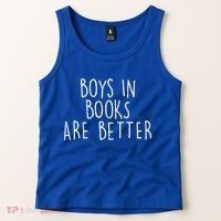 Boys In Books Are Better Funny Tank Top thumb 2