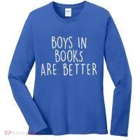 Boys In Books Are Better Funny Women's Long Sleeve Shirt thumb 0